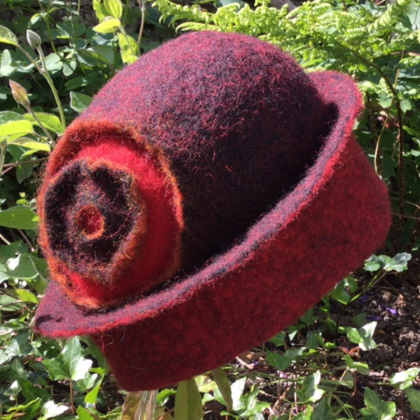 felt hat made by Mandy Nash in Wales