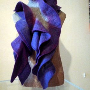 frilly felt scarf by Mandy Nash