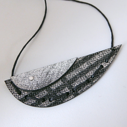 half leaf necklace