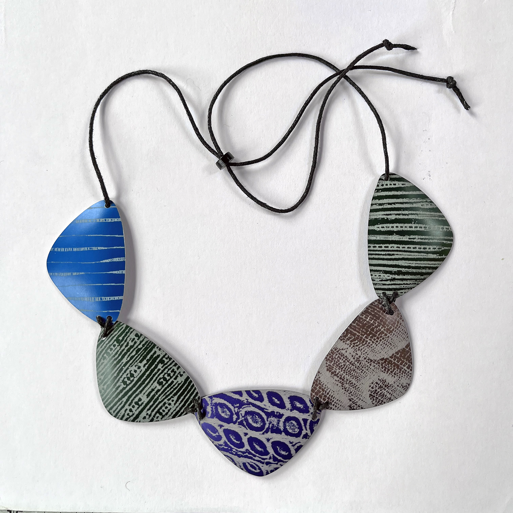 anodised aluminium necklace