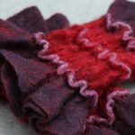 felt shibori wristwarmers by Mandy Nash